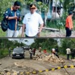 Wabup Barsel Tinjau Kerusakan Jalan Nasional Wilayah III Kalteng Di Desa Pararapak